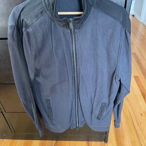 Black and Gray Zip-Up Jacket